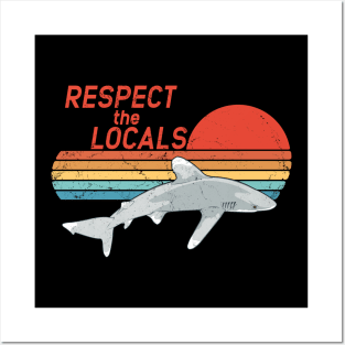 Respect the Locals Oceanic Whitetip Shark Posters and Art